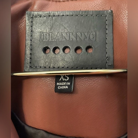 Blank NYC Two Tone Leather Moto Jacket Size XS - Picture 2 of 6